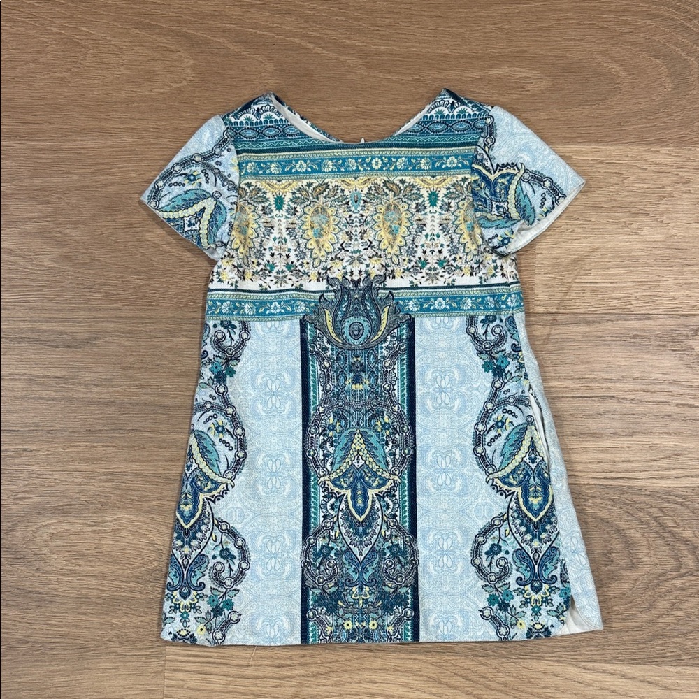 Zara Kids Paisley Dress - Blue and Yellow